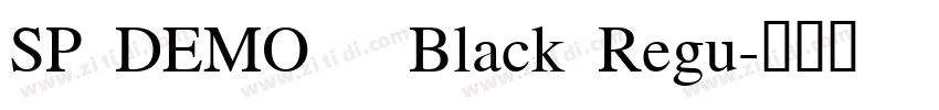 SP DEMO   Black Regu字体转换
